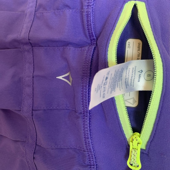 ✨EUC✨RARE IVIVVA GIRLS PURPLE/NEON YELLOW SET THE PACE SKIRT SIZE 8 - Picture 9 of 11